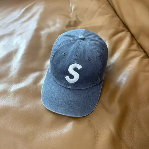 [BUNJANG] Supreme S Logo 6-Panel Pigment Cap Grey / 슈프림 S로고 6패널 볼캡 모자 피그먼트 그레이