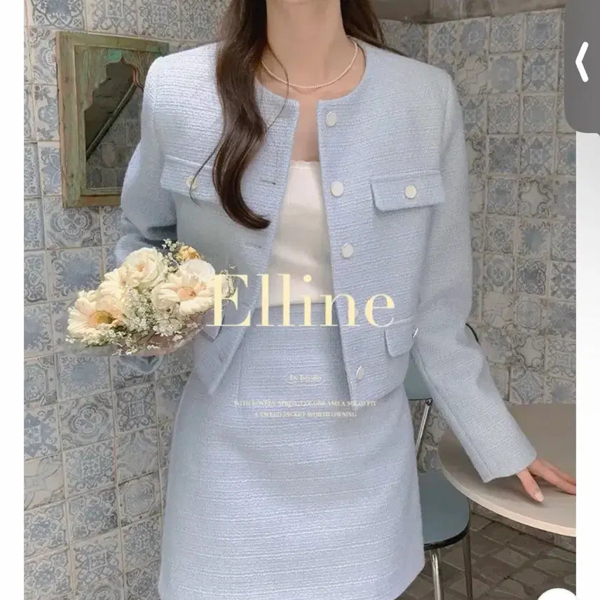 [BUNJANG] Benito Elin Tweed Set Up Set (Unworn) / 베니토 엘린 트위드 셋업 세트 (미착용)