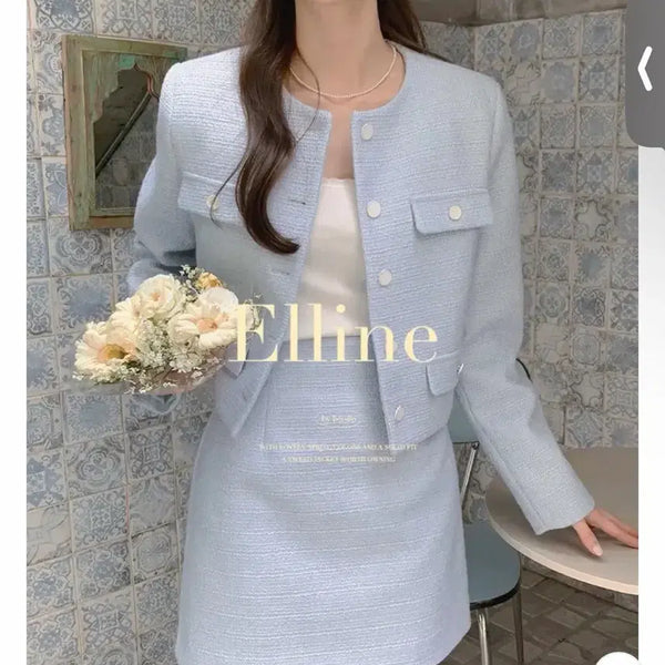 [BUNJANG] Benito Elin Tweed Set Up Set (Unworn) / 베니토 엘린 트위드 셋업 세트 (미착용)