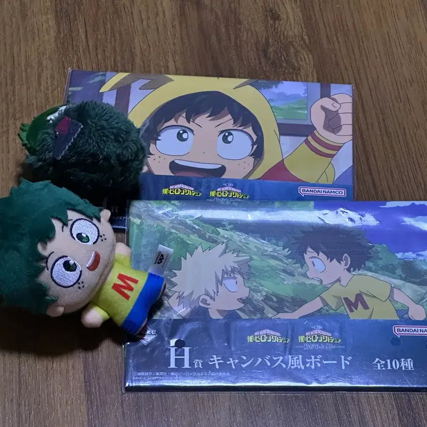 [BUNJANG] My Hero Academia Izuku Midoriya Canvas Board & Plush Bundle Set / [일괄] 나히아 미도리야 캔버스 보드 + 누이