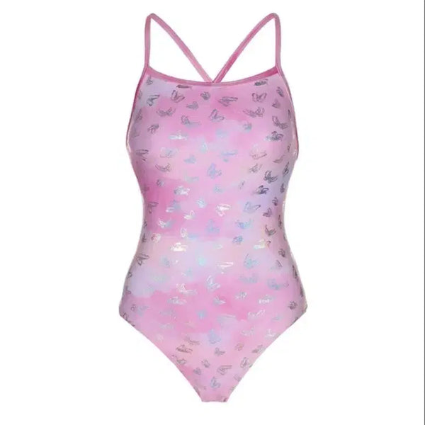 [BUNJANG] Sonya Rykiel Hologram Butterfly Swimsuit Pink / 소냐레바이 홀로그램 버터플라이 수영복 핑크