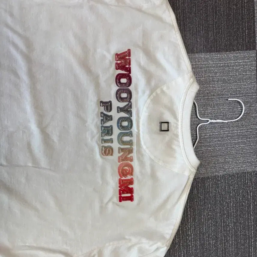 [BUNJANG] Wooyoungmi Fudgie Rainbow Back Logo T-Shirt Size 48 / (한정판)우영미 퍼지 레인보우 백로고 반팔 48