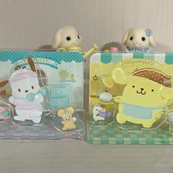 [BUNJANG] Sanrio Pochacco & PomPomPurin Acrylic Stand Bundle Set / 일괄) 산리오 포차코 폼폼푸린 아크릴 스탠드 세트