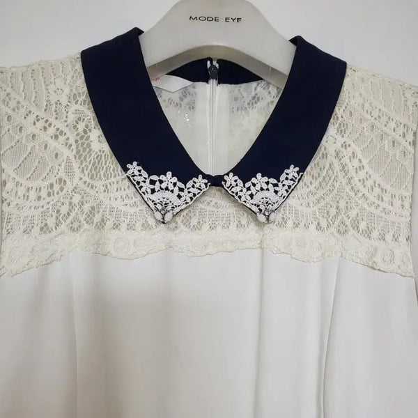 [BUNJANG] Roem A-Line Midi Skirt with White Blouse Set / 로엠원피스 거의새제품