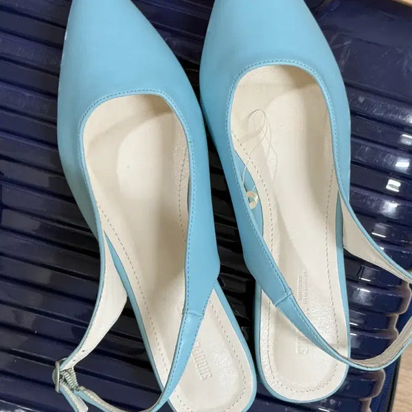 [BUNJANG] SHOOPEN Sky Blue Strap Flat Shoes / SHOOPEN 숄더 스트랩 플랫 슈즈 하늘색