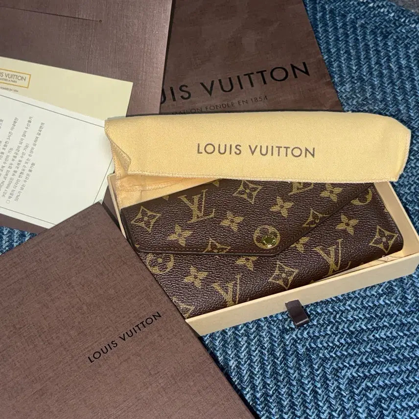 [BUNJANG] Louis Vuitton Monogram Sarah Wallet Long Wallet / 미사용) 루이비통 모노그램 사라 월릿 장지갑