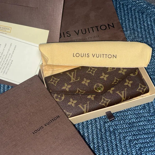 [BUNJANG] Louis Vuitton Monogram Sarah Wallet Long Wallet / 미사용) 루이비통 모노그램 사라 월릿 장지갑
