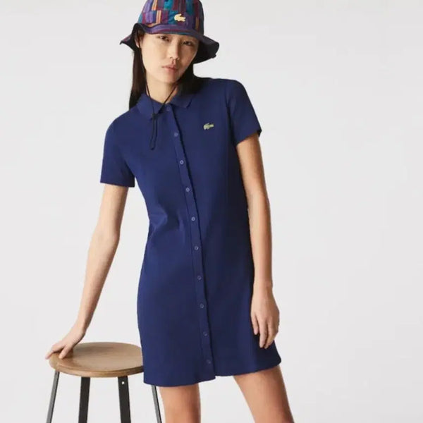 [BUNJANG] Lacoste Live Navy Short Sleeve Dress / 라코스테 LIVE 네이비 반팔 원피스