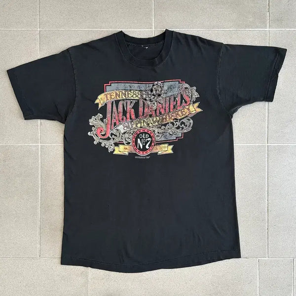 [BUNJANG] 90s Vintage Jack Daniel's Distressed T-Shirt XL / 90s 빈티지 잭다니엘 티셔츠 Jack Daniel's