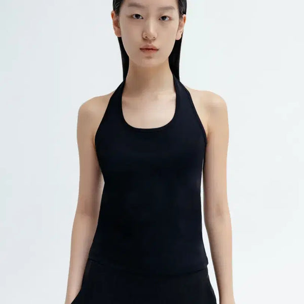 [BUNJANG] LFM Cotton Halter Neck Top - Black / LFM Cotton Halter Neck Top / 블랙