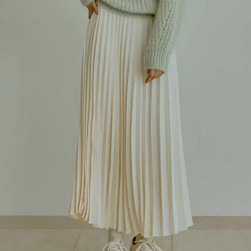 [BUNJANG] RIEL Pleated Skirt Ivory / 리엘 플리츠 스커트 아이보리 색상