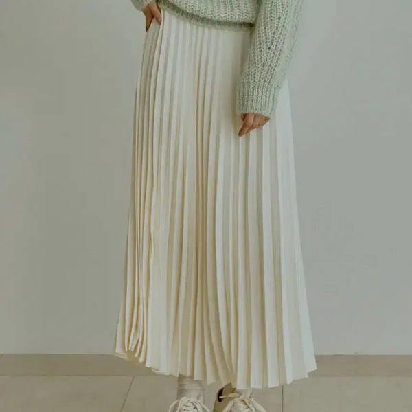 [BUNJANG] RIEL Pleated Skirt Ivory / 리엘 플리츠 스커트 아이보리 색상