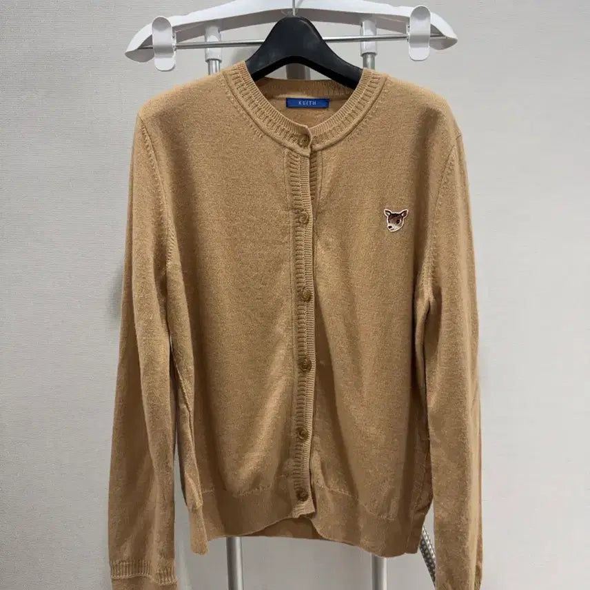 [BUNJANG] KEITH Women's Cashmere Cardigan Beige / KEITH 키이스 여성 캐시미어 가디건