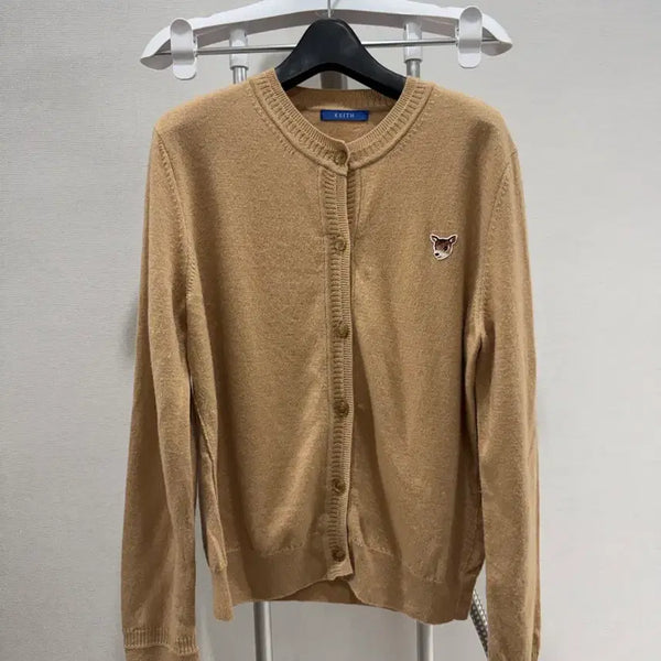[BUNJANG] KEITH Women's Cashmere Cardigan Beige / KEITH 키이스 여성 캐시미어 가디건