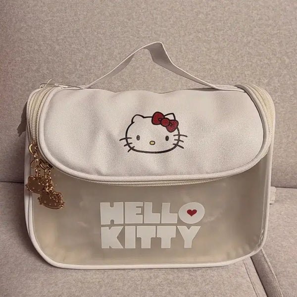 [BUNJANG] Hello Kitty Cosmetics Pouch Travel Bag - Tanning Kitty Sanrio / 새상품) 헬로키티 화장품 파우치 여행용 태닝키티 산리오 치이카와 먼작귀