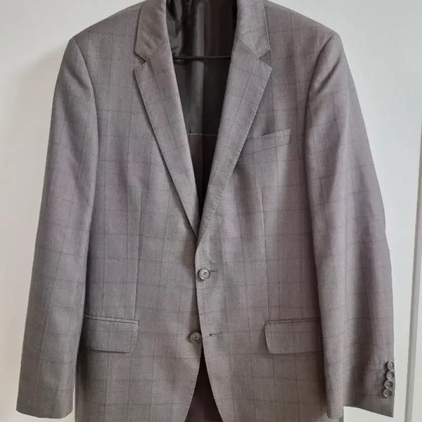 [BUNJANG] Hugo Boss Men's Brown Check Wool Silk Blend Suit Set / 남성 HUGO BOSS 휴고보스 정장 수트 셋업 세트