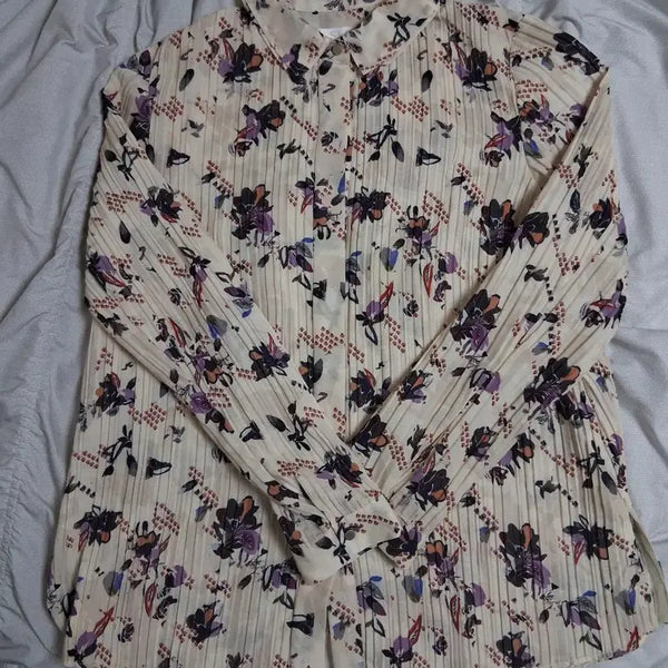[BUNJANG] SJSJ Flower Pattern Blouse Size 55 / 한섬SJSJ 플라워블라우스55