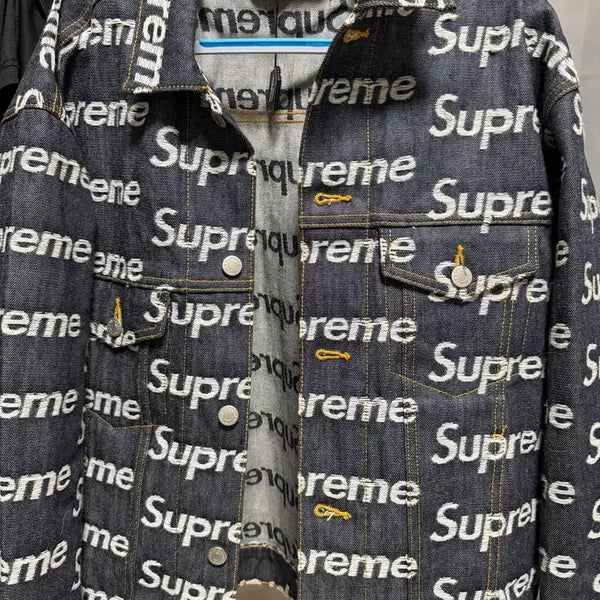 [BUNJANG] Supreme Jacked Logo Trucker Denim Jacket / 슈프림 자키드 로고 트러커 데님 자켓 M