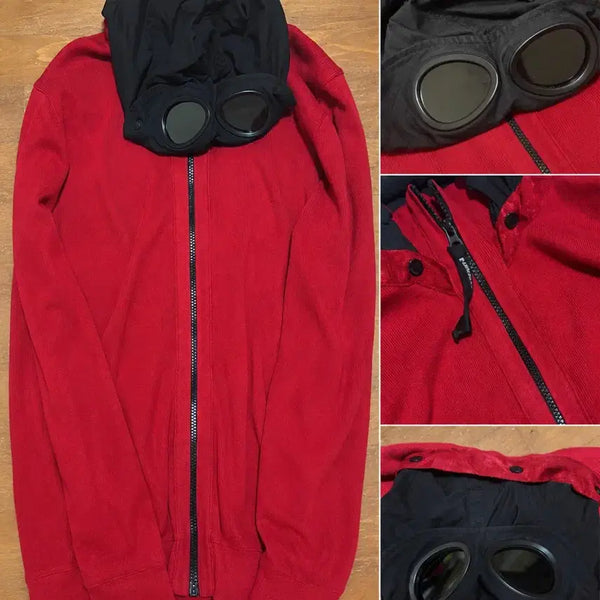 [BUNJANG] CP Company Goggle Hooded Zip-Up Jacket Red / CP컴퍼니 고글 후드집업 레드