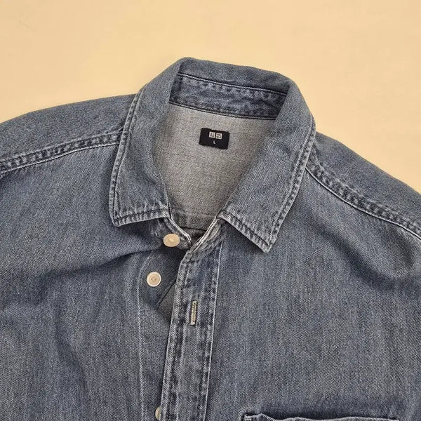 [BUNJANG] Uniqlo Men's Denim Shirt (Large) / 유니클로 청셔츠(라지)