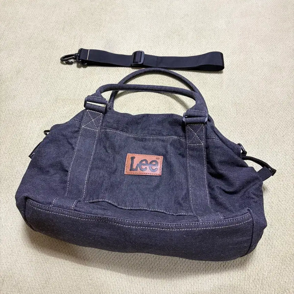 [BUNJANG] LEE Denim Duffle Bag with Strap / LEE 데님 더플백 스트랩 포함 판매합니다