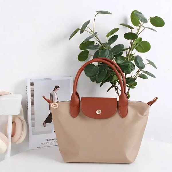 [BUNJANG] Nylon Mini Tote Bag with Leather Trim / #토트백 #크로스백  #미니백 #숄더백  #데일리가방