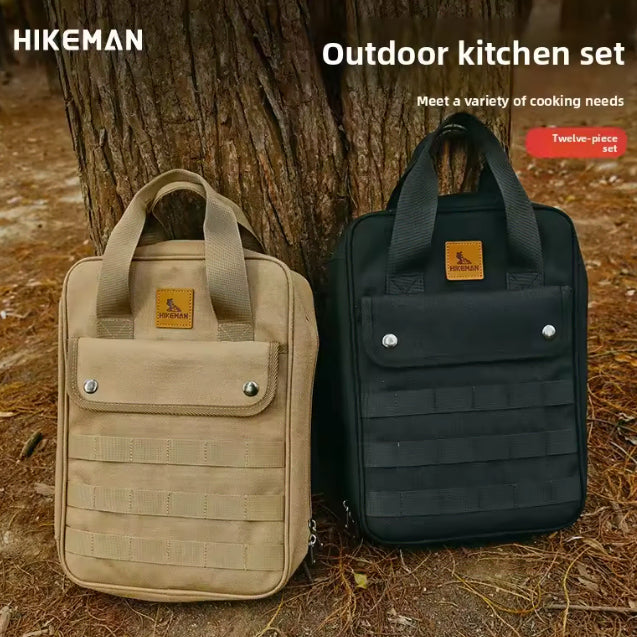 [BUNJANG] HIKEMAN Large Capacity Camping Kitchen Tool Organizer Bag / 하이크맨 캠핑 조리도구 수납 가방 대용량 키친툴 파우치 키친백 커트러리