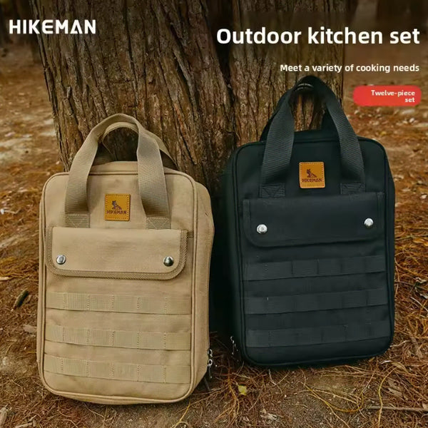[BUNJANG] HIKEMAN Large Capacity Camping Kitchen Tool Organizer Bag / 하이크맨 캠핑 조리도구 수납 가방 대용량 키친툴 파우치 키친백 커트러리