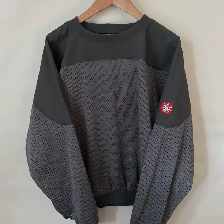 [BUNJANG] Cav Empt Mesh Crew Neck Sweatshirt Grey / Cavempt 카브엠트 메쉬 트랙 크루 넥 그레이