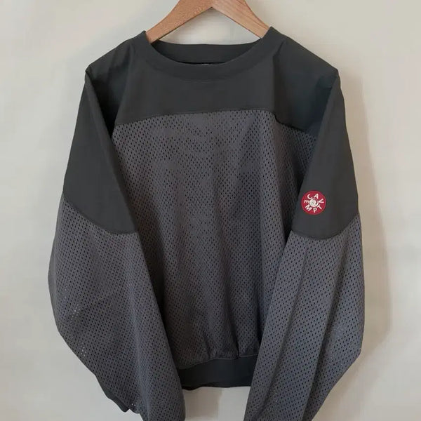 [BUNJANG] Cav Empt Mesh Crew Neck Sweatshirt Grey / Cavempt 카브엠트 메쉬 트랙 크루 넥 그레이