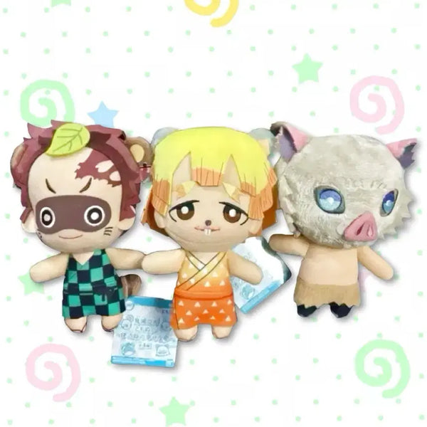[BUNJANG] Demon Slayer: Kimetsu no Yaiba Mugen Train Tanjiro, Zenitsu, Inosuke Tomonui Doll Bundle Set / (일괄) 귀멸의칼날 무한열차 탄지로 젠이츠 이노스케 토모누이 인형