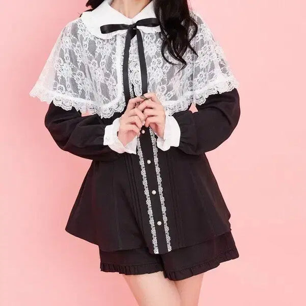 [BUNJANG] Secret Honey Old Version Lace Cape Set-up M Size / 시크릿허니 구버전 레이스 케이프셋업