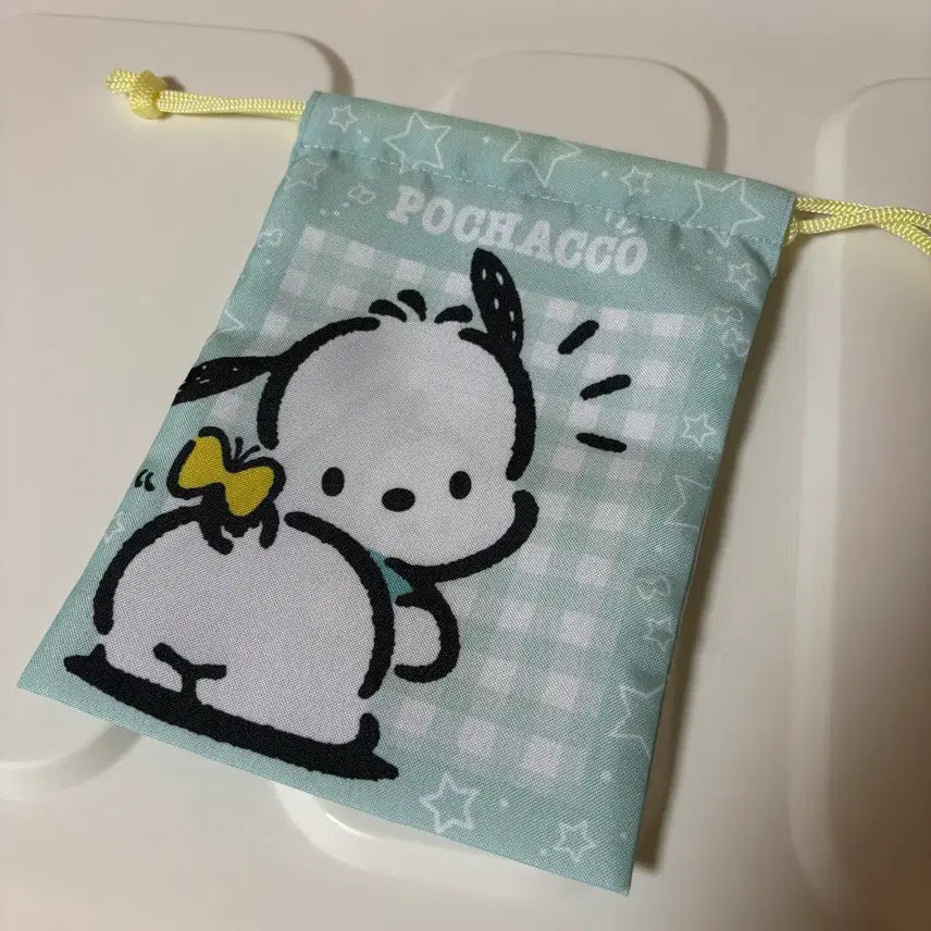 [BUNJANG] Pochacco Drawstring Pouch / 포차코 복조리 조이개 파우치
