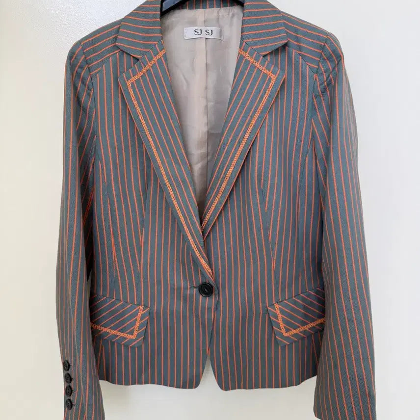 [BUNJANG] Hansome SJ Stripe Jacket / 정품 한섬 SJ 스트라이프 자켓