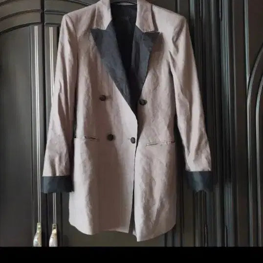 [BUNJANG] Brown & Black Combo Spring Jacket / 마 자켓