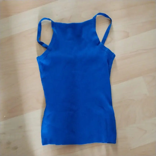 [BUNJANG] Blue Bustier Sleeveless Top / 블루 비스티에