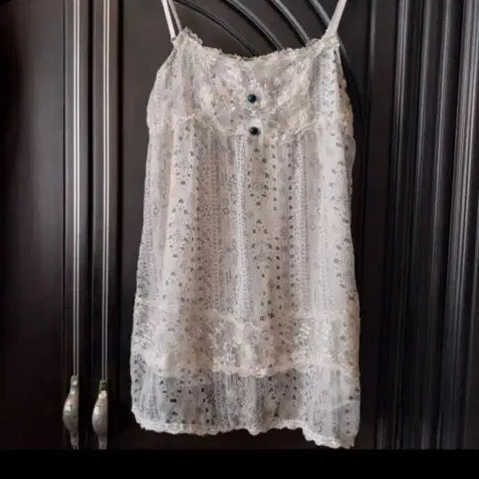[BUNJANG] Lace Camisole Blouse / 레이스 끈나시 블라우스
