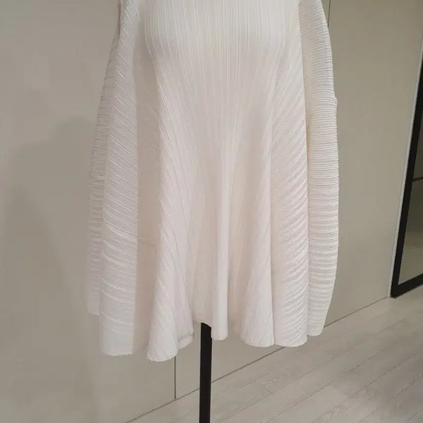 [BUNJANG] Ivory Pleated Poncho Blouse / 아이보리 플리츠 판쵸 블라우스