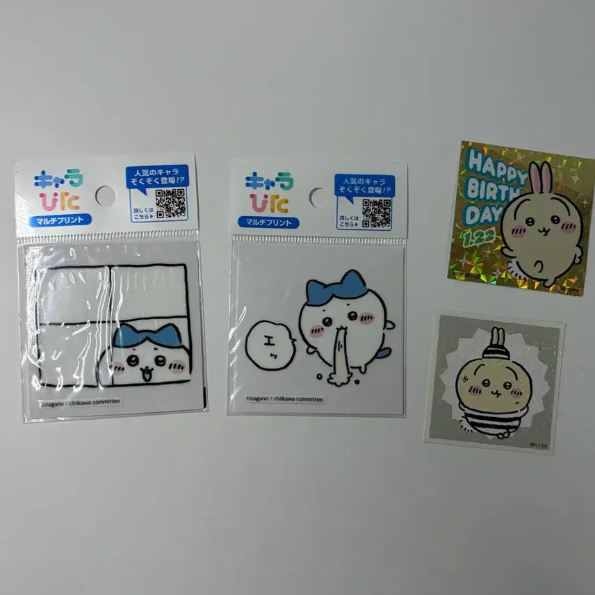 [BUNJANG] Monchichi Hachiware & Usagi Sticker Bundle Set / 먼작귀 하치와레, 우사기 스티커