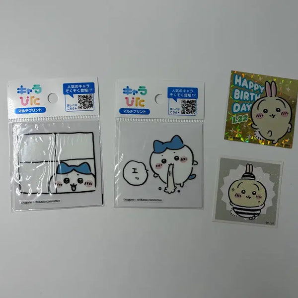 [BUNJANG] Monchichi Hachiware & Usagi Sticker Bundle Set / 먼작귀 하치와레, 우사기 스티커