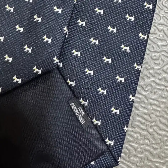 [BUNJANG] Navy Dog Pattern Necktie / 강아지 패턴 네이비 넥타이