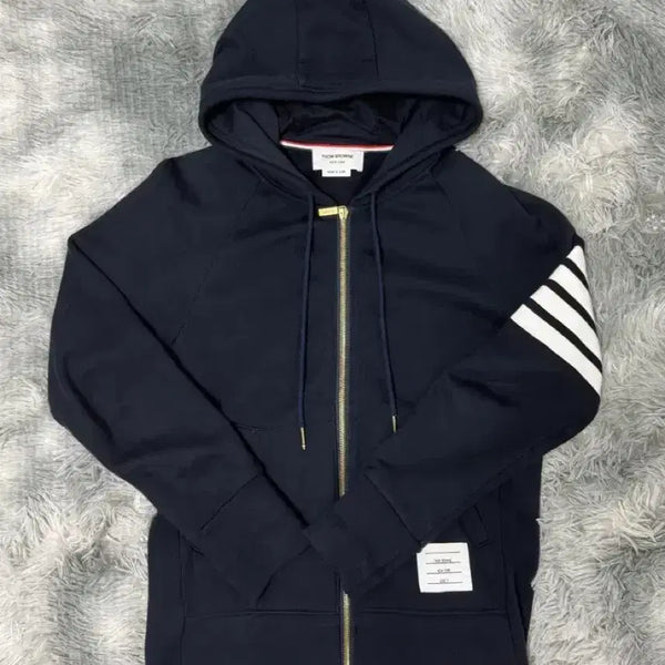 [BUNJANG] Thom Browne Navy 4-Bar 3-Size Zip-Up Hoodie / 25ss) 톰브라운 네이비 4-바 3사 후드집업
