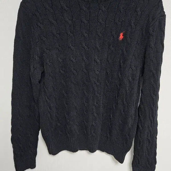 [BUNJANG] Polo Ralph Lauren Black Cable Knit Sweater (M) / No.154. 폴로 랄프로렌 블랙 꽈배기 니트( M )