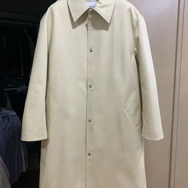 [BUNJANG] AMI Men's Oversized Mac Coat Beige Size 48 / 새상품) 아미 남성 오버사이즈 맥코트 (48 사이즈)