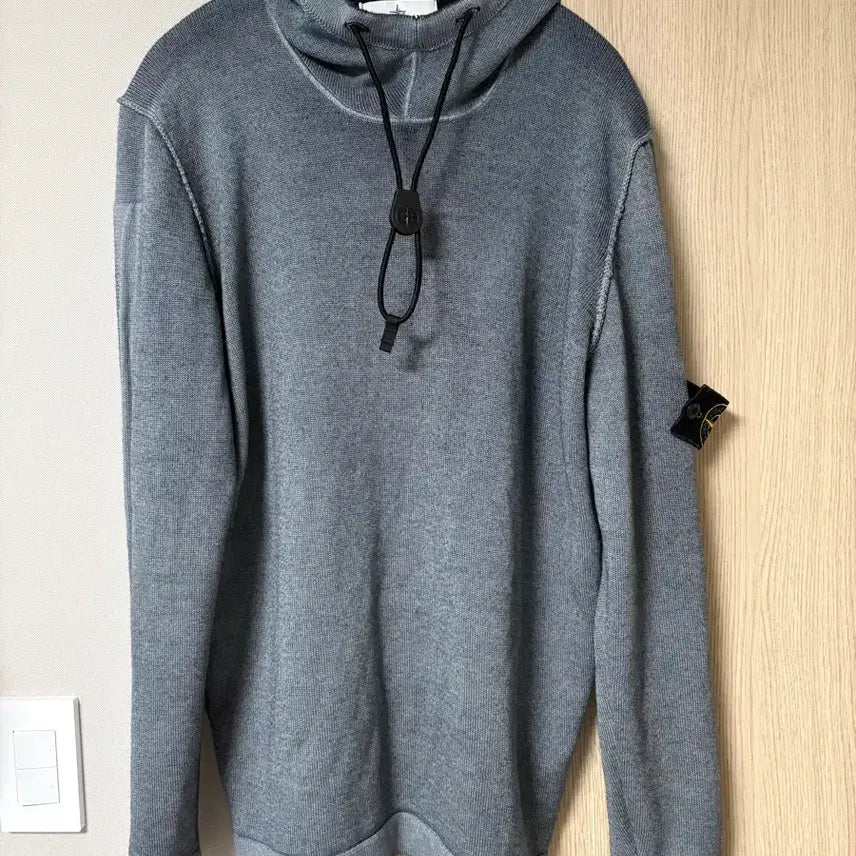 [BUNJANG] Stone Island Patch Wool Knit Hoodie XL / [XL] 스톤아일랜드 와펜 울 니트 후드