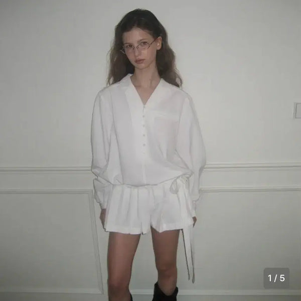 [BUNJANG] OVERDUELARE Tailored Pleats Jumpsuit White / 오버듀플레어 TAILORED PLEATS JUMPSUIT_WHITE