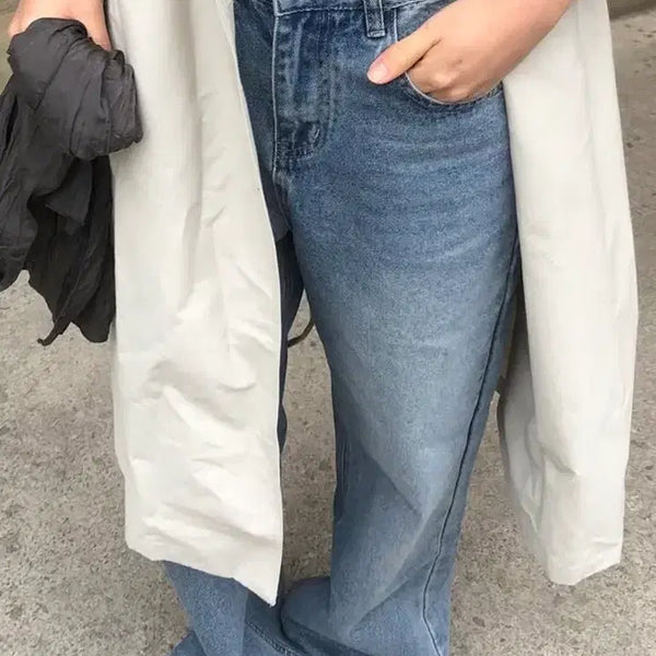 [BUNJANG] MLNYU French Washing Denim Jeans / 민유 프렌치 워싱 데님