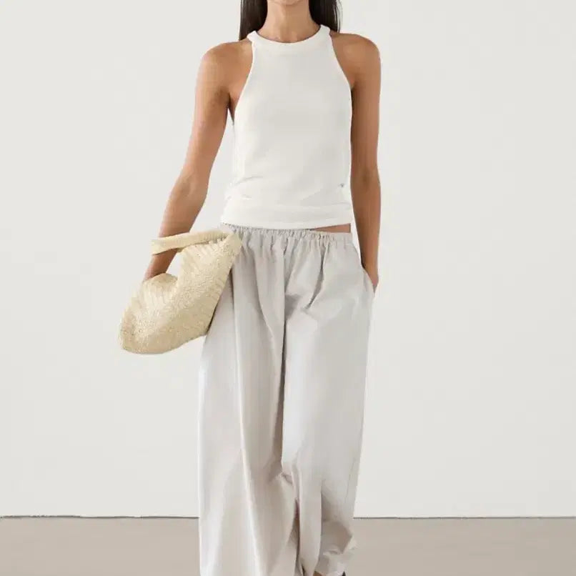 [BUNJANG] Massimo Dutti Cotton Poplin Maxi Flare Skirt / 마시모두띠 바스락 밴딩 포플린 롱스커트 플레어 a라인 코튼 치마 맥시