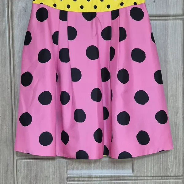 [BUNJANG] Moschino Couture Pink Polka Dot Skirt / 모스키노 뀌뛰르 핑크 도트 스커트(여성) 40(국내매장판)