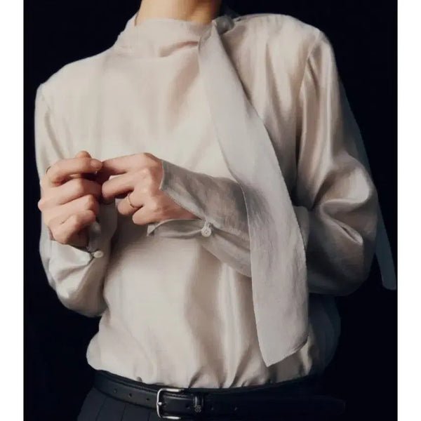 [BUNJANG] SieMarisier Tible Blouse Dove Grey S / 새상품)시에sie마리시어타이블라우스 도브그레이 S